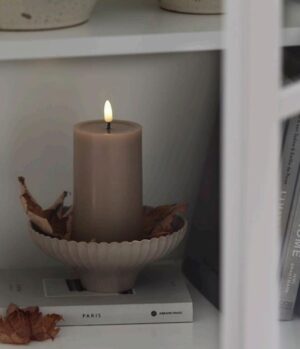 LED küünal Wikholm Ø8x h16cm beež