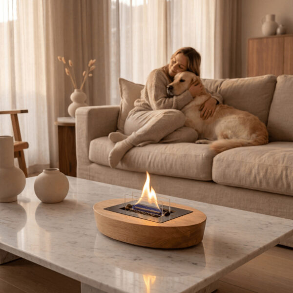 Tenderflame Carnation Natural Oak lauakamin 33x22x h11cm