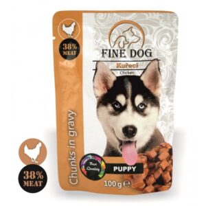 Fine Dog märgtoit kutsikale kana 100g