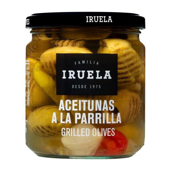 Grillitud marineeritud rohelised oliivid köögiviljadega 365g/160g