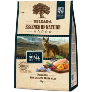 Velxara kuivtoit väikest tõugu koertele Essence of Nature Grain Free Duck & Fish 3kg