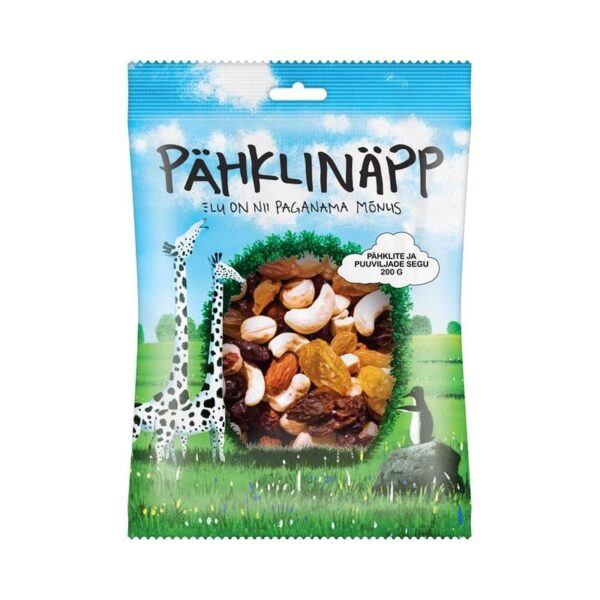 Pähklite ja puuviljade segu 200g