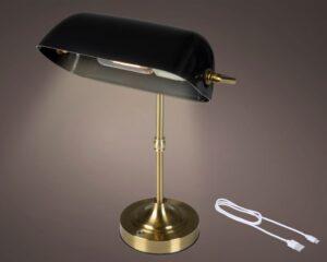 Klassikaline laetav LED-laualamp must 37 cm