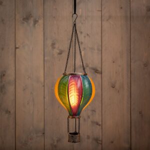 LED-valgustusega kuumaõhupall leegi efektiga Ø20× h35cm