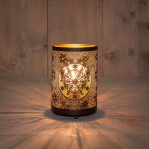 LED-latern lumehelbega must/kuldne 10,5x16cm