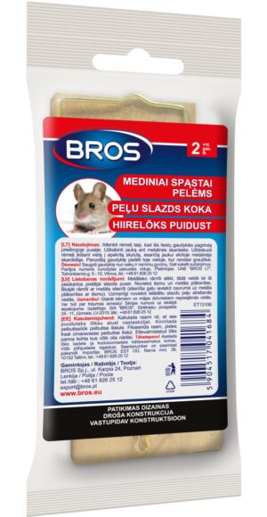 Bros hiirelõks puidust 2tk
