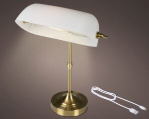 Klassikaline laetav LED-laualamp valge 37 cm
