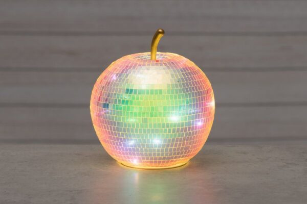 Valgusdekoratsioon Klaasist õun mosaiik LED Ø16
