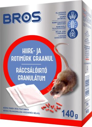 Bros hiire- ja rotimürk graanul 140g