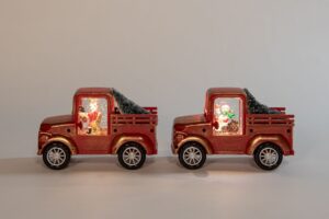 LED-valgustusega jõuluauto punane 16x7x13 cm, erinevad 1tk
