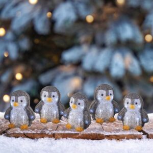 Valguskett Pingviinid külm valge 50LED 2m