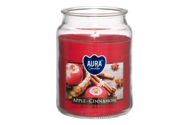 Lõhnaküünal klaaspurgis Apple-Cinnamon 100h 970g