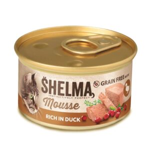 Shelma märgtoit kassile Mousse Duck, Cranberry & Thyme 85g