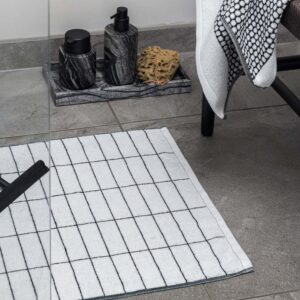 Vannitoamatt Tile Stone must-valge 50x80cm
