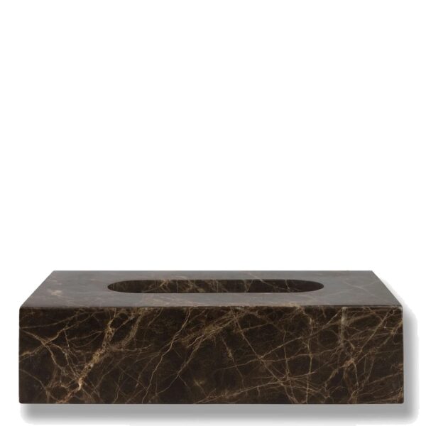 Ümbris taskurätikukarbile Marble pruun 14x25,5x h6,5cm