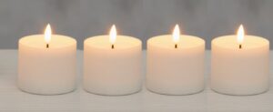 LED-küünalde komplekt Finnlumor sulanud vaha efektiga Ø7,5x h8cm 4tk