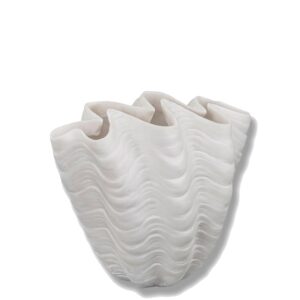 Vaas Shell valkjas 26x22cm