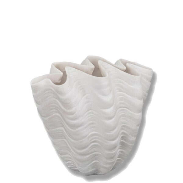 Vaas Shell valkjas 26x22cm