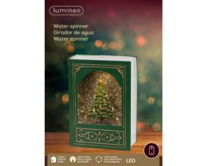 LED-valgustusega dekoratiivraamat veeefekti ja muusikaga roheline 23,5 cm