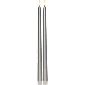 LED-küünlad Flamme Metal hõbe 39cm 2tk