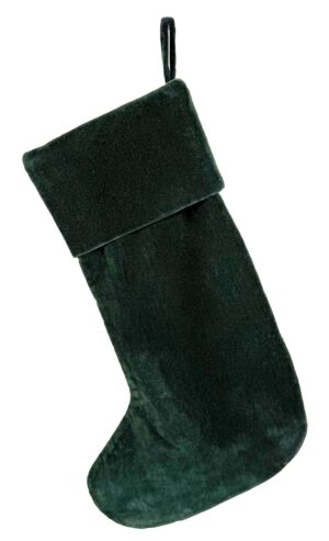 Jõulusokk sametist roheline 48cm