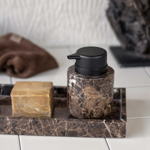 Seebidosaator Marble madal pruun Ø8,5x h12,5cm