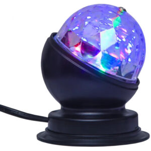 Pöörlev diskovalgusti RGB 10,5cm