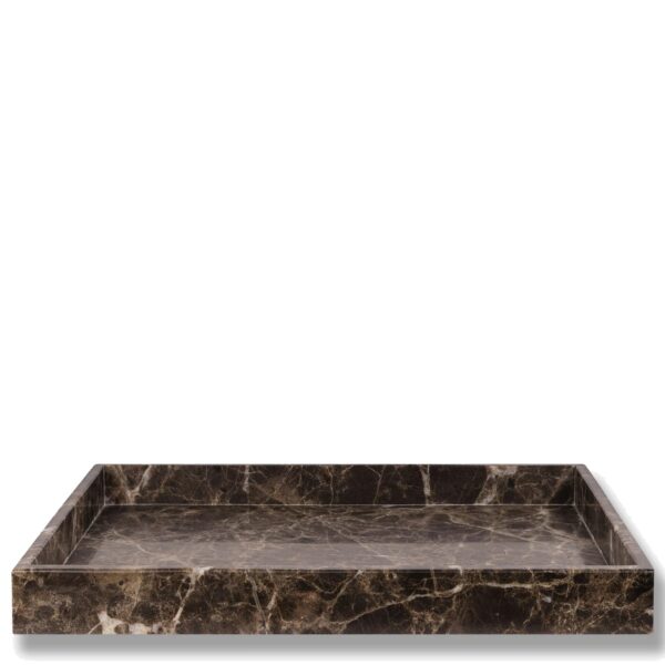 Dekoratiivne kandik Marble pruun 30x40x h4cm