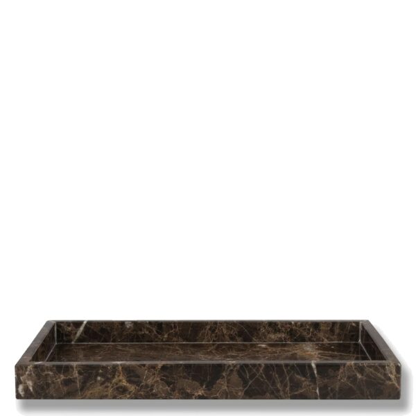 Dekoratiivne kandik Marble pruun 16x31x h3cm