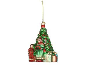 Klaasist läikiv jõuluehe kuusk 14,4cm