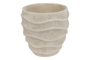 Lillepott Ribbel Ø20x h19,2cm valge