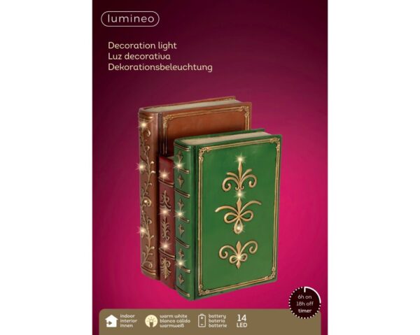 LED-valgustusega dekoratiivsed raamatud 27 cm