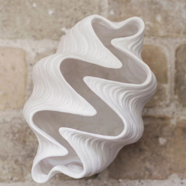 Vaas Shell valkjas 26x22cm