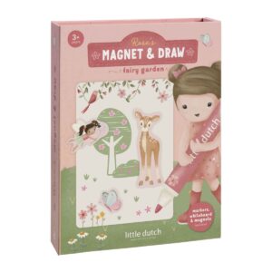 Little Dutch magnetitega värvimisraamat Rosa & Fairy Garden
