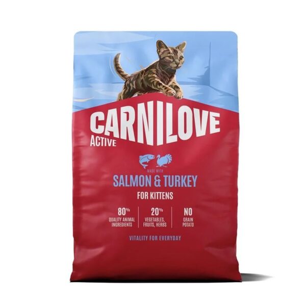 Carnilove kuivtoit kassipojale Active Salmon & Turkey 2kg