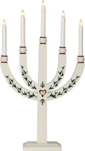 Advendiküünal Elias 5 tulega valge 61cm