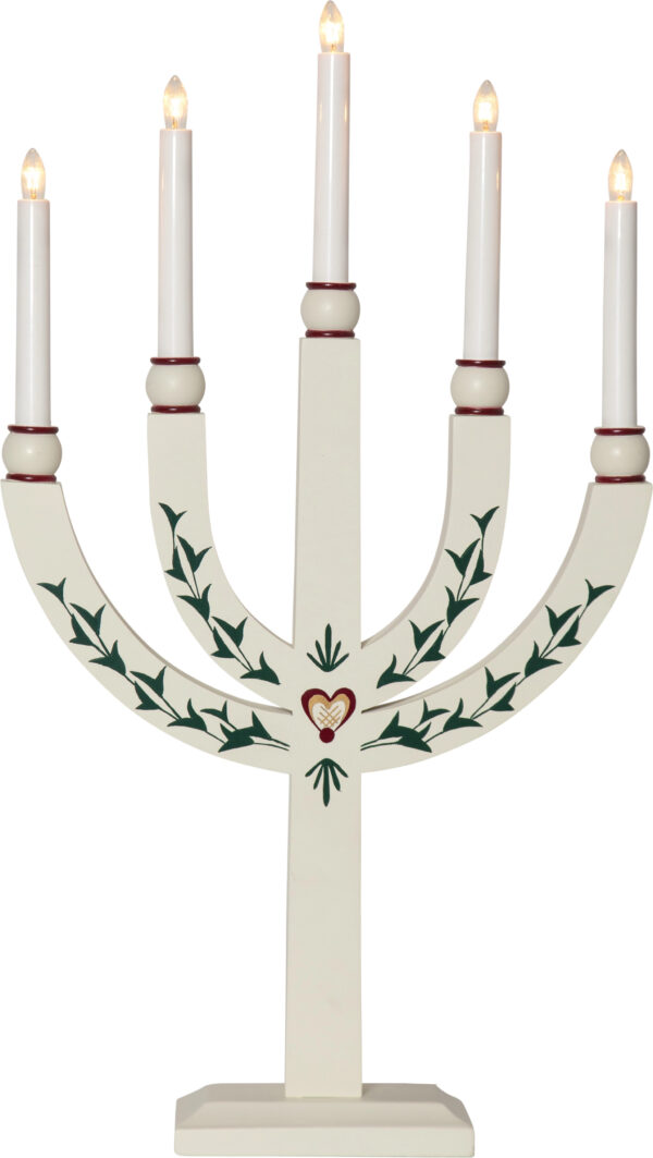 Advendiküünal Elias 5 tulega valge 61cm