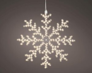 LED-valgustusega lumehelves valge Ø75 cm