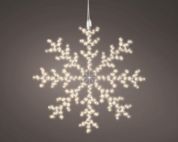 LED-valgustusega lumehelves valge Ø75 cm