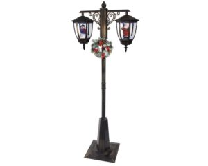 LED-valgustusega latern lumefektiga antiikmessing 188 cm