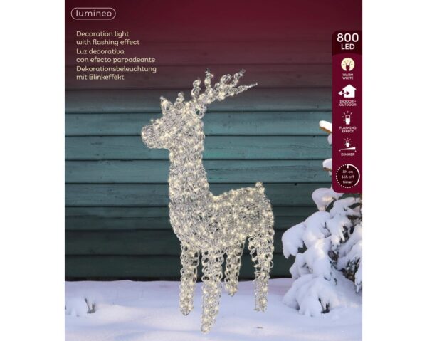 LED-valgustusega dekoratiivne põhjapõder hõbedane 104 cm