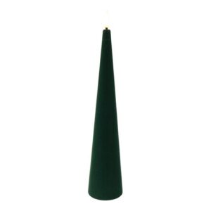 LED-koonusküünal Lyon samet tumeroheline 25cm