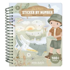 Little Dutch numbrikleebiste vihik Safari Friends Jim