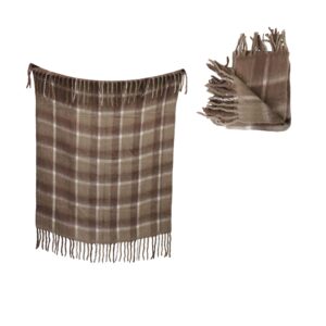 Pleed narmastega ruuduline pruun 125x150cm