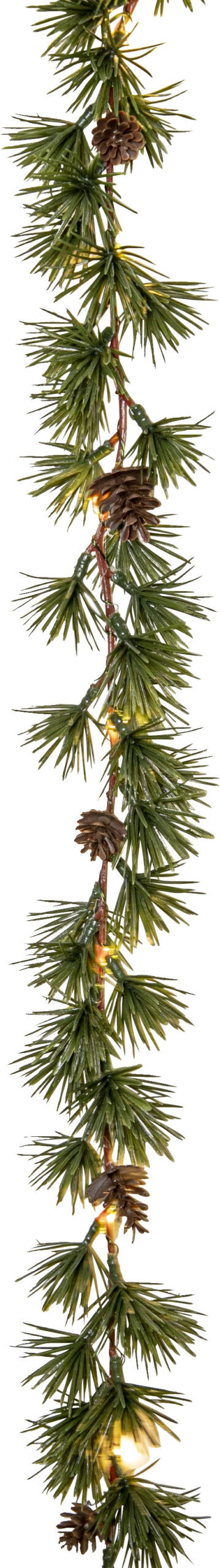 LED-valgustusega vanik Larix käbidega roheline 20 LED 140cm