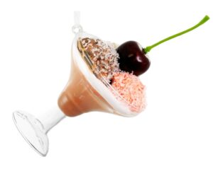 Kuuseehe klaasist Jäätisekauss kirssidega 16cm