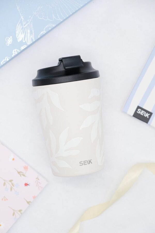 Termostass SEIK beež lehemustriga 350ml