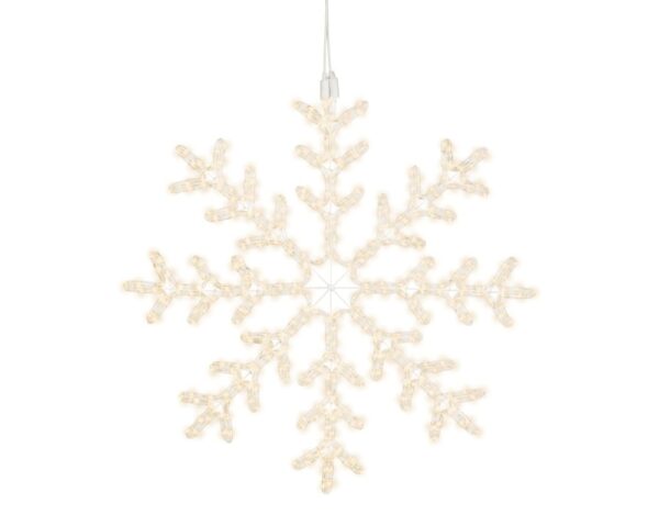 LED-valgustusega lumehelves valge Ø75 cm