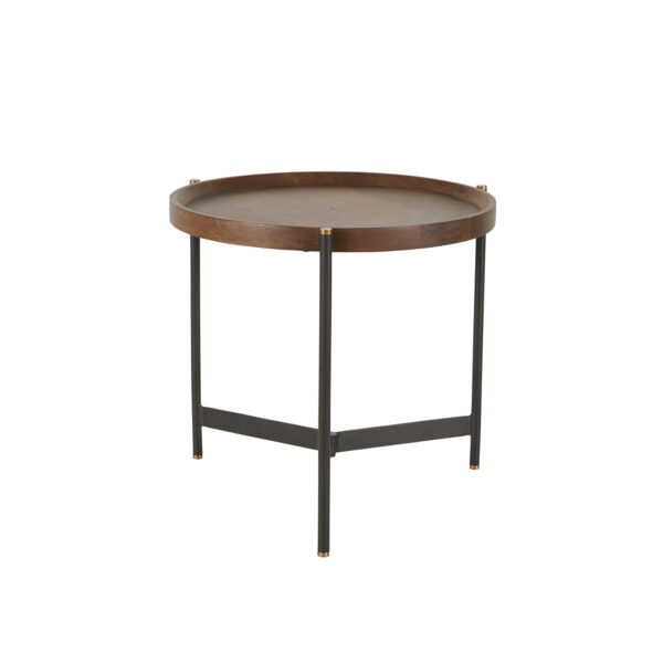 Laud Turin tumehall/naturaalne Ø57x h52cm
