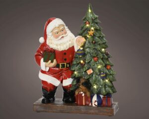 LED-valgustusega jõuluvana kuusega 29cm